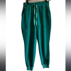 Figs forest green Teal Jogger Pants size large